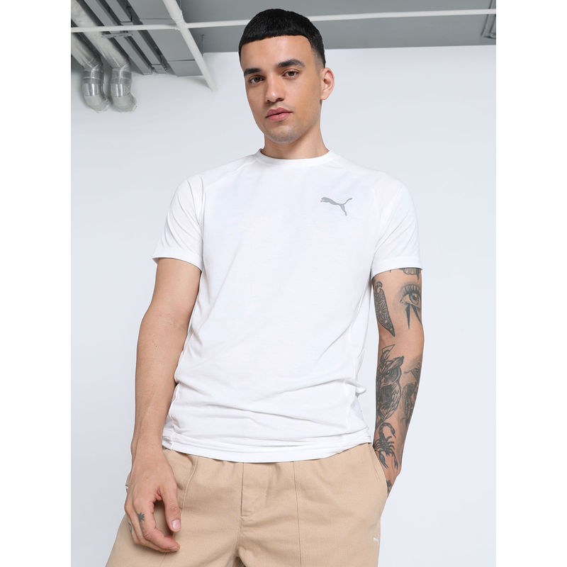 Puma Evostripe Men Slim Fit T-Shirt White (S)