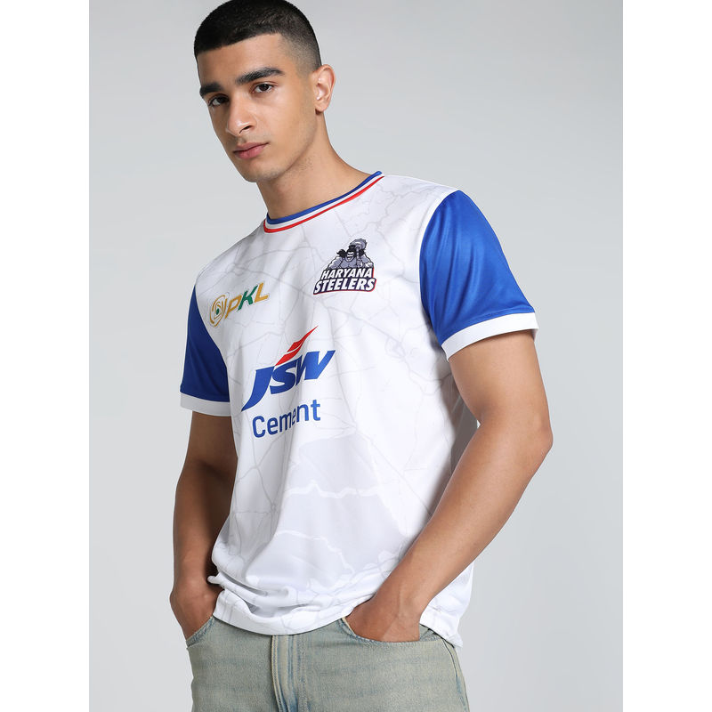 Puma Haryana Steelers 2024 Men Away Replica Jersey T-Shirt White (L)