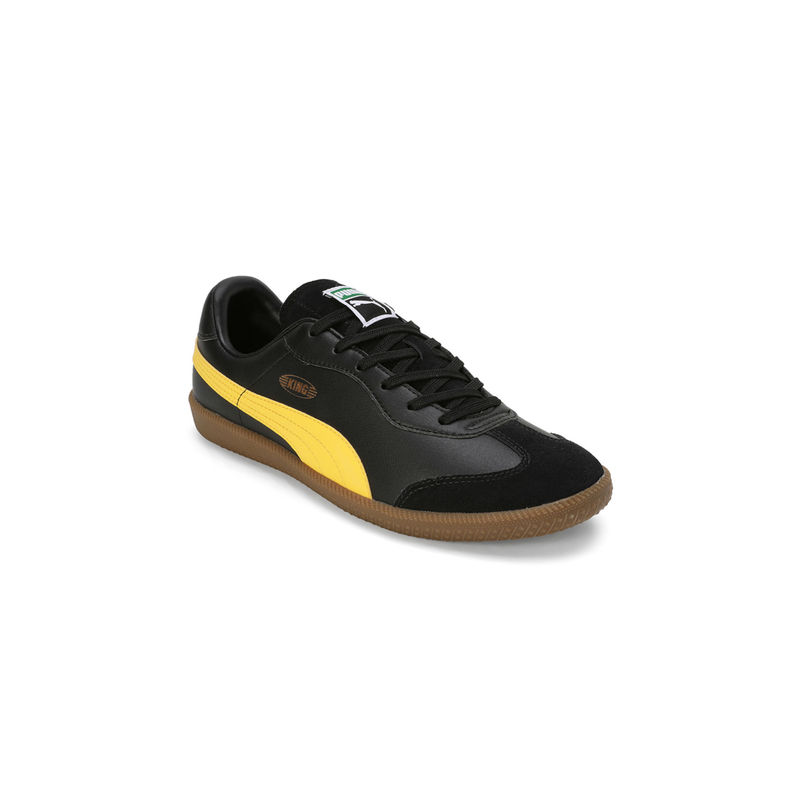 Puma Unisex King 21 It Black & Yellow Football Shoes (UK 7)