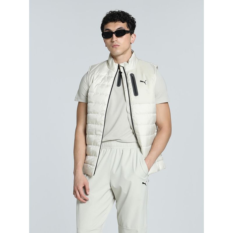 Puma Utility Padded Gilet Mens Beige Insulated Jackets (L)