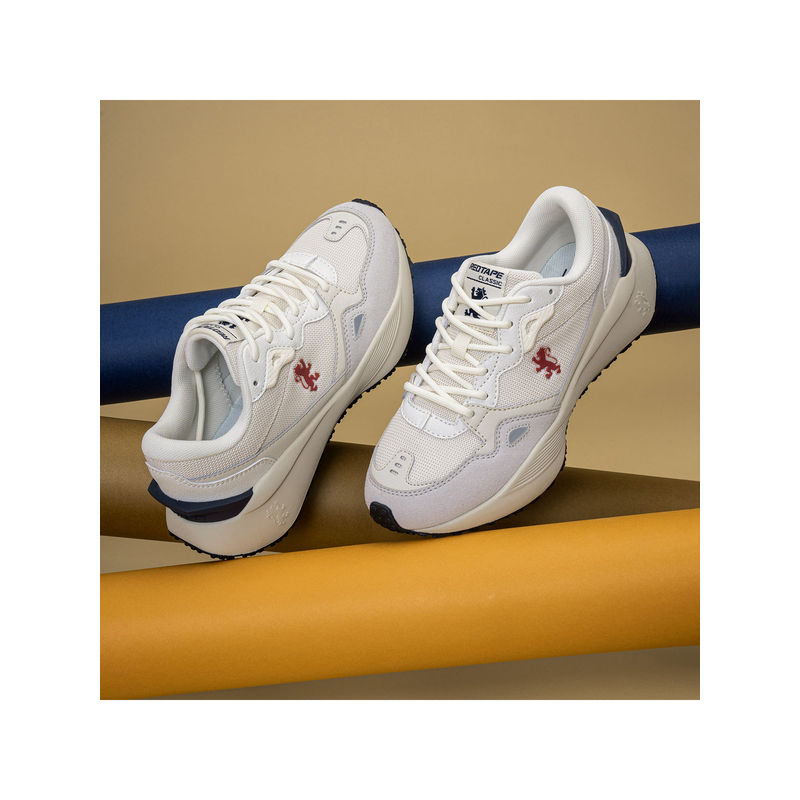 Red Tape Men Textured Beige Lifestyle Sneakers (UK 9)