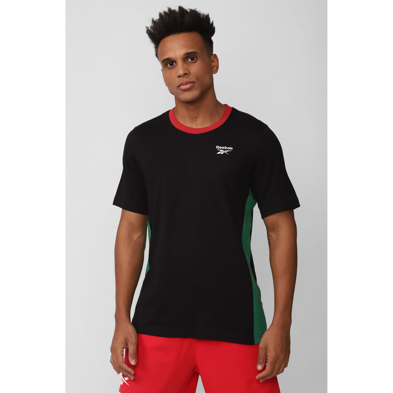 Reebok Mens Wce Black Colorblock T-Shirt (XS)