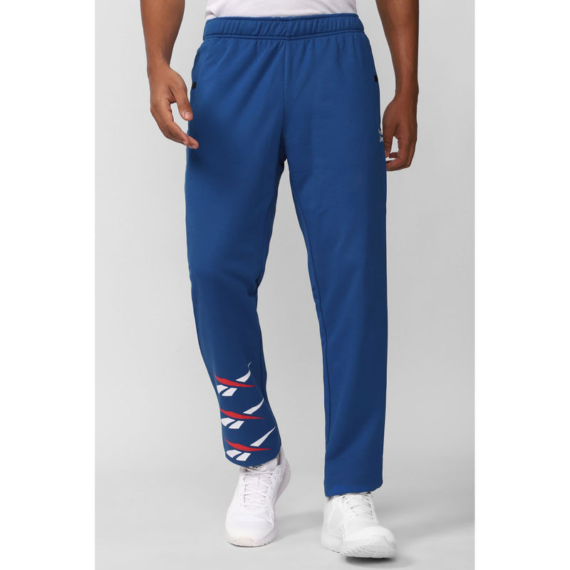 Reebok Mens Wce Blue Solid Track Pant (L)