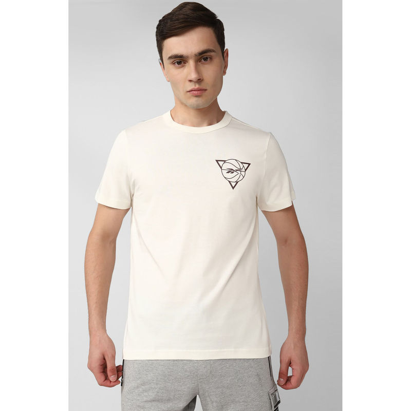 Reebok Mens White Classics Printed T-Shirt (L)