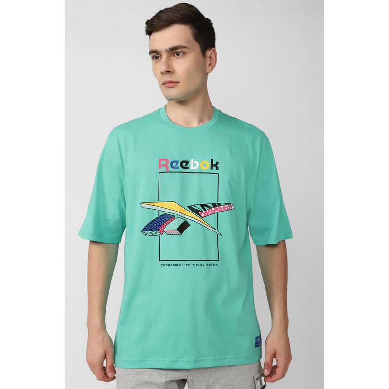 Reebok Mens Green Classics Printed T-Shirt (XS)
