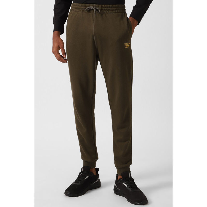 Reebok Mens RI FT Left Leg Joggers Brown (XS)
