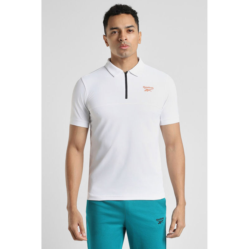 Reebok White Men Polo T-Shirt Shirt (XS)