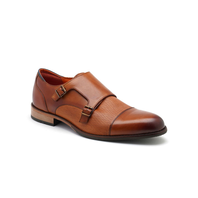 Ruosh Tan Occasion-Monk Strap Shoes (UK 9)
