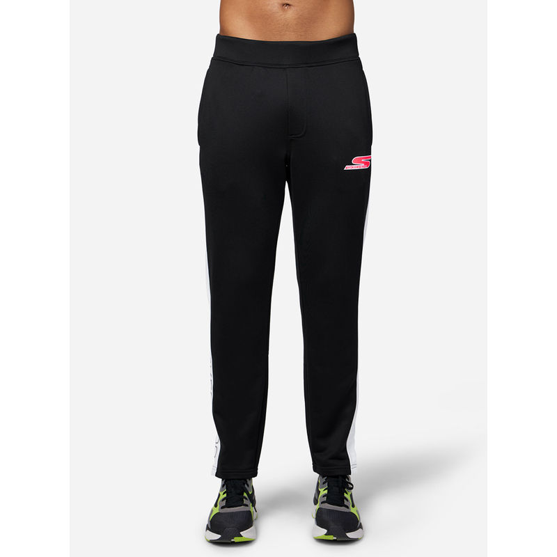 SKECHERS Gorun Tech Trackpant Black & White (S)