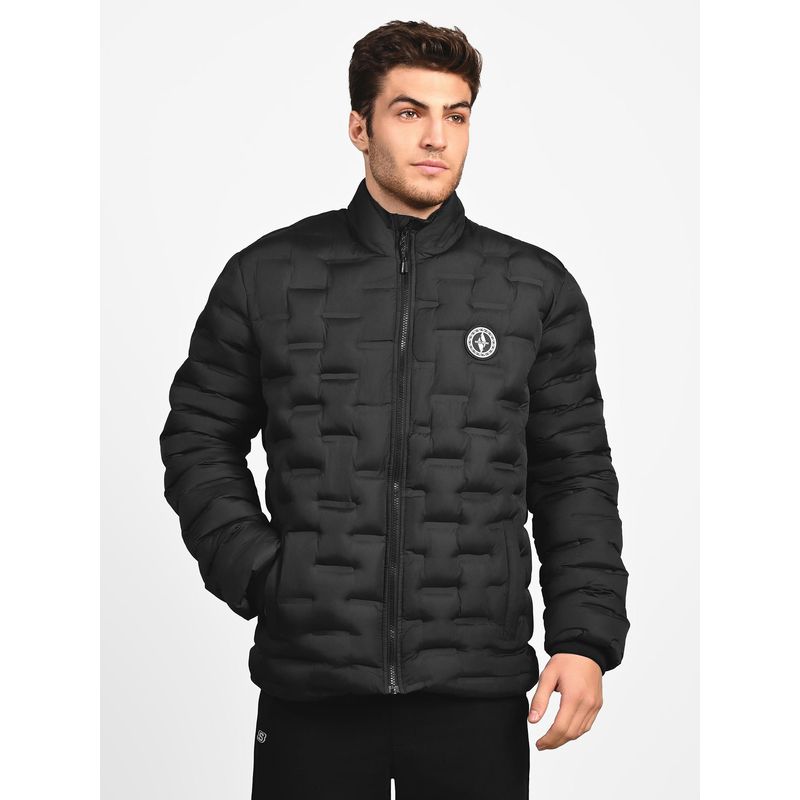 SKECHERS Black Solid Jacket (M)