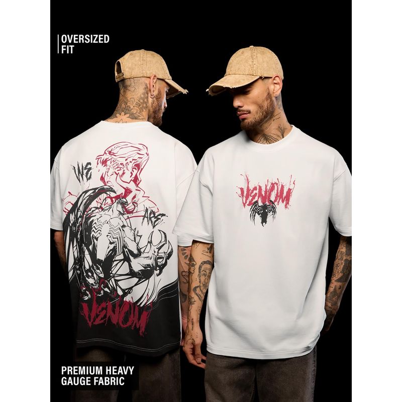 The Souled Store White Graphic T-Shirt (XL)