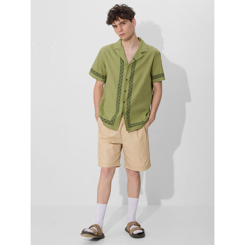 The Souled Store Official Lion King Hakuna Matata Men Olive Shirts (L)