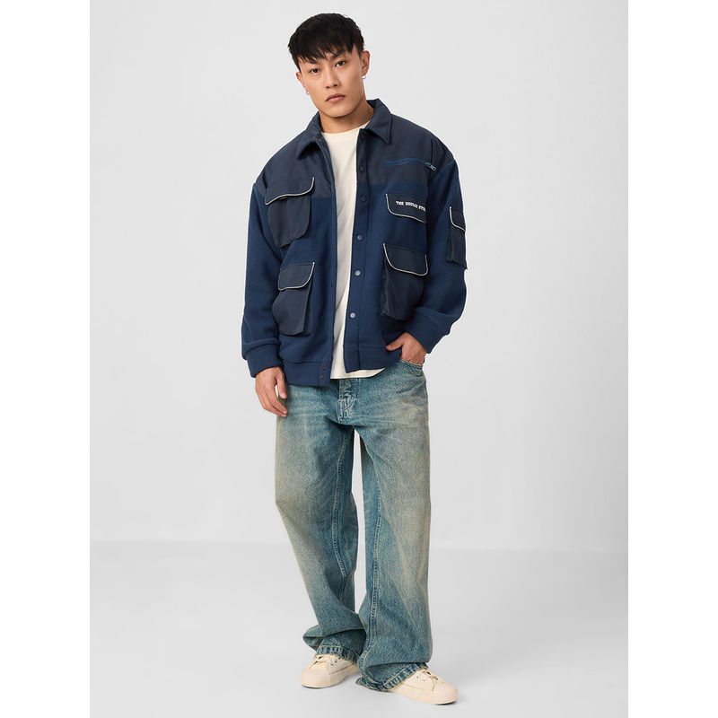 The Souled Store Originals: Blue Shadow Men Jacket (XS)