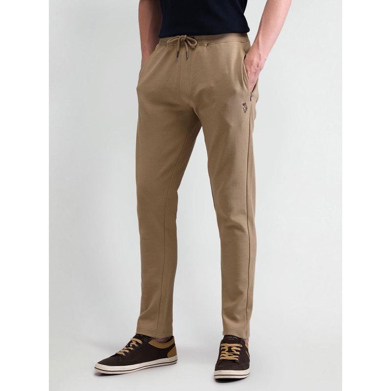 U.S. Polo Assn. Denim Co. Men's Beige Solid/Plain Trackpant (30)