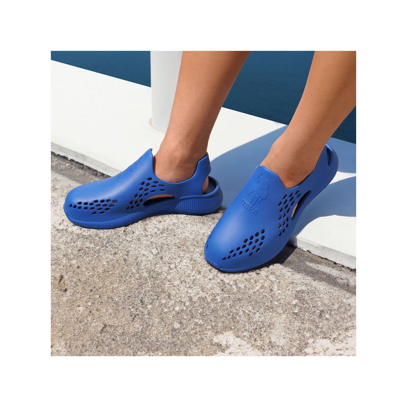U.S. POLO ASSN. Men Noan Royal Blue Foam Walk Clogs (UK 6)