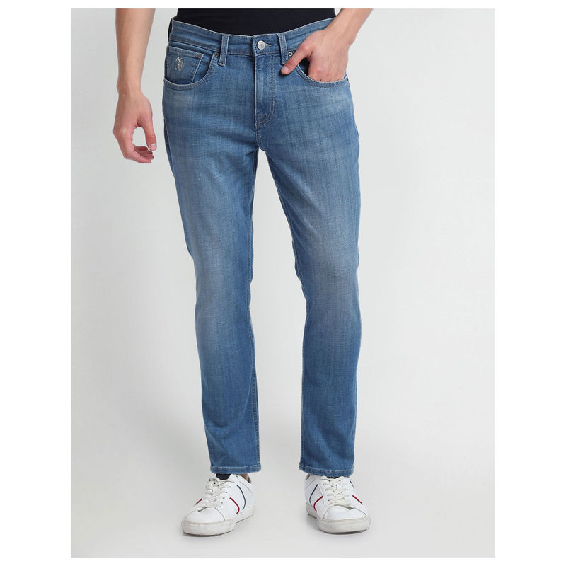 U.S. POLO ASSN. Henry Cropped Blue Jeans (36)