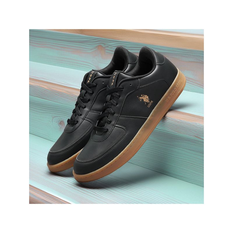 U.S. POLO ASSN. Men REINER Black Sneakers (UK 9)