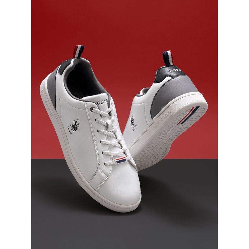 U.S. POLO ASSN. Men STEFAN 2.0 White Sneakers (UK 9)