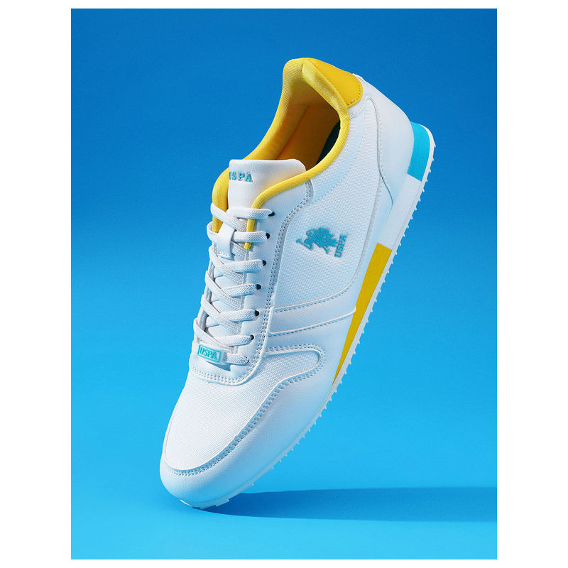 U.S. POLO ASSN. Men White Clemt 3.0 Sneakers (UK 7)