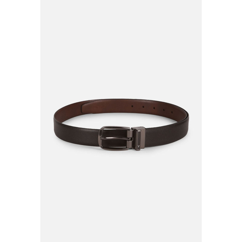 Van Heusen Men Brown Textured Reversible Casual Belt (M)