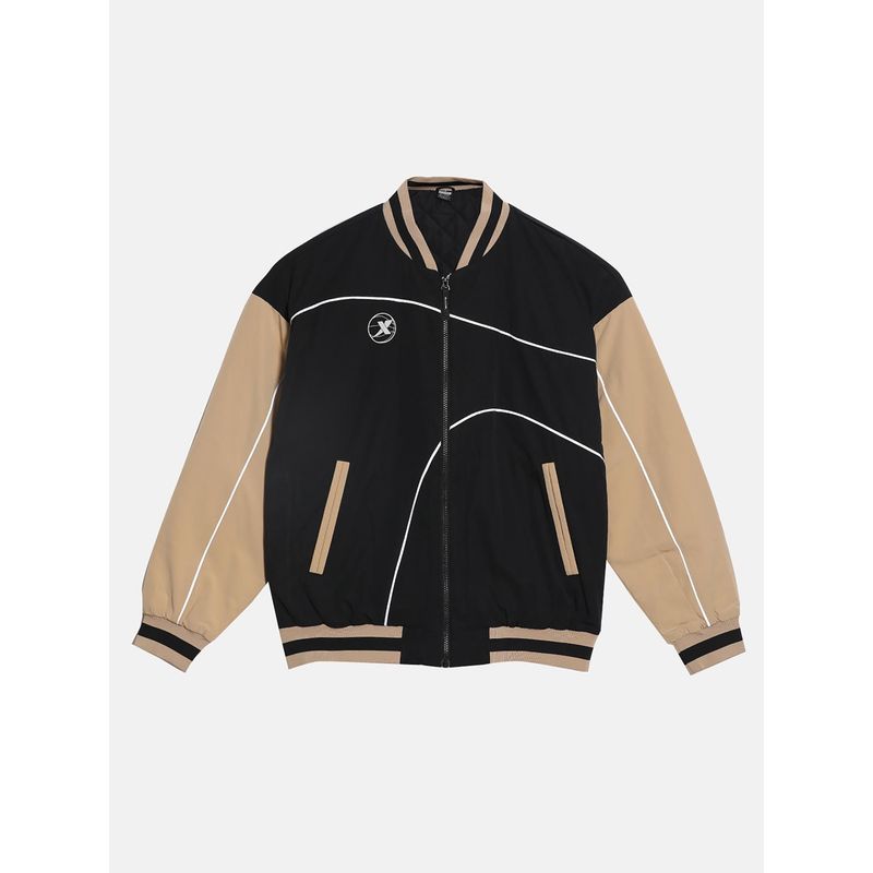 Xtep Black Khaki Padded Down Jacket for Men (M)