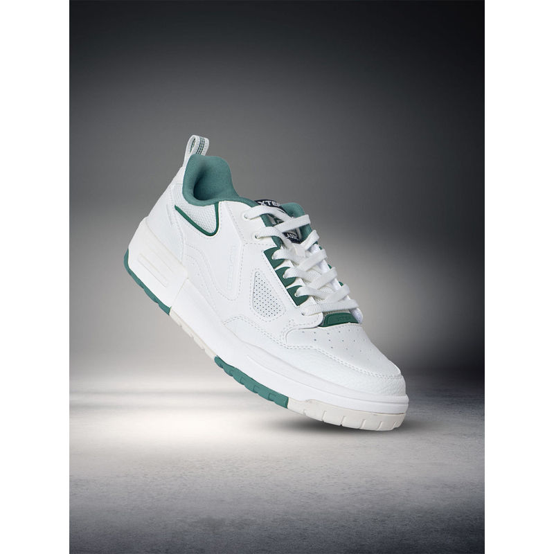 Xtep Sneakers for Men Gym Shoes White & Green (UK 9)