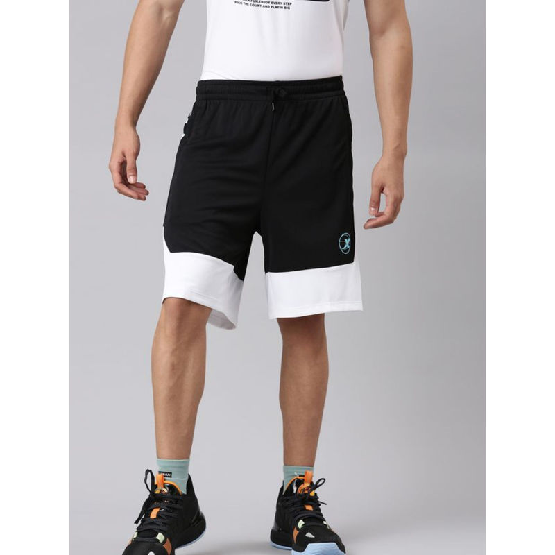 Xtep Black & White Basketball Series Loose Fit Basketball Shorts (L)