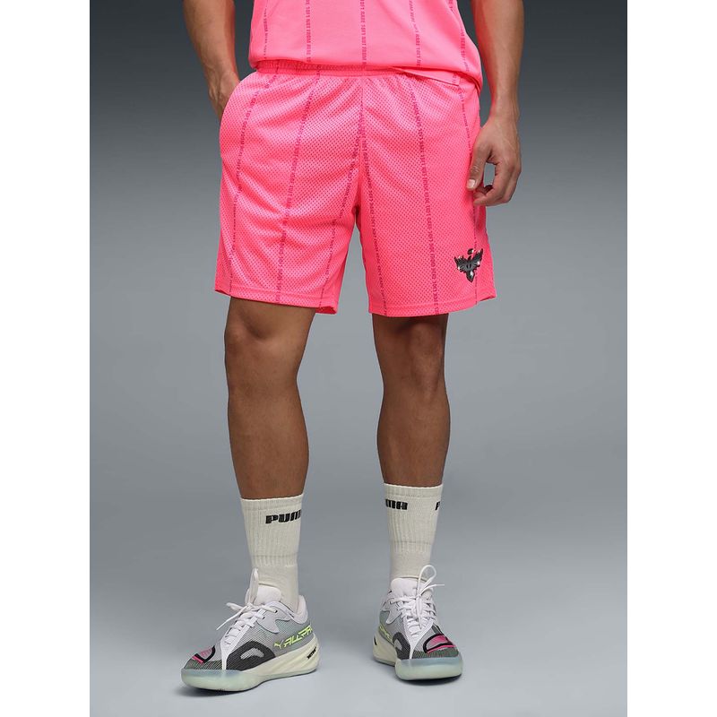 Puma Pink Melo Always On Men's Mesh 7-Inch Basketball Shorts (L)