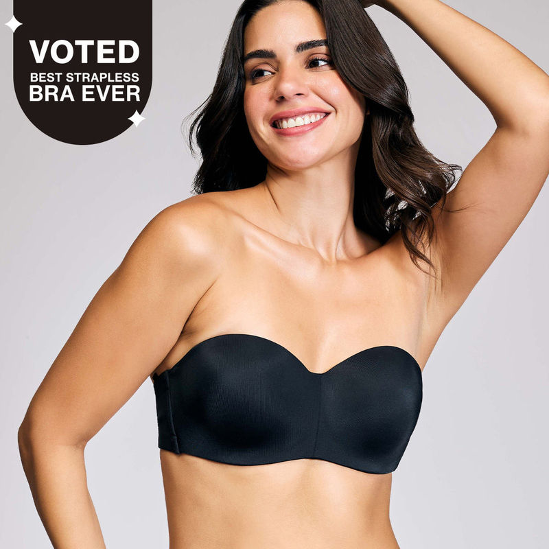 Nykd By Nykaa The Ultimate Multiway Strapless Padded Wired Bra NYB027 Black (34C)