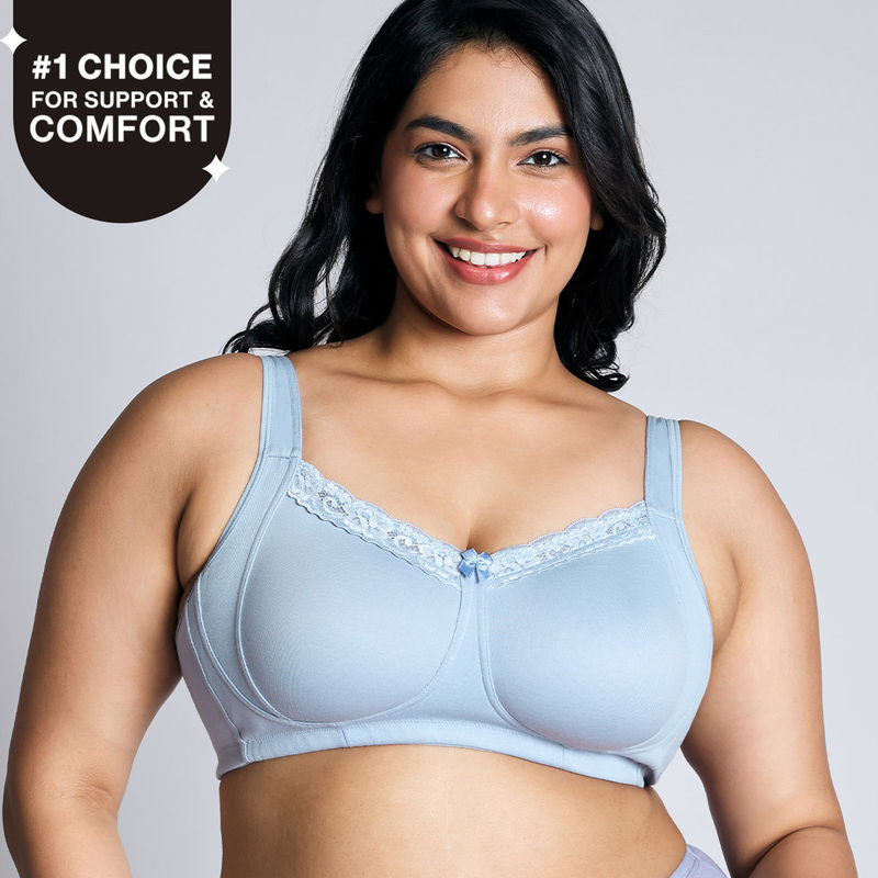 Nykd by Nykaa Everyday Pretty Lace Bra - Light Blue NYB190 (38D)