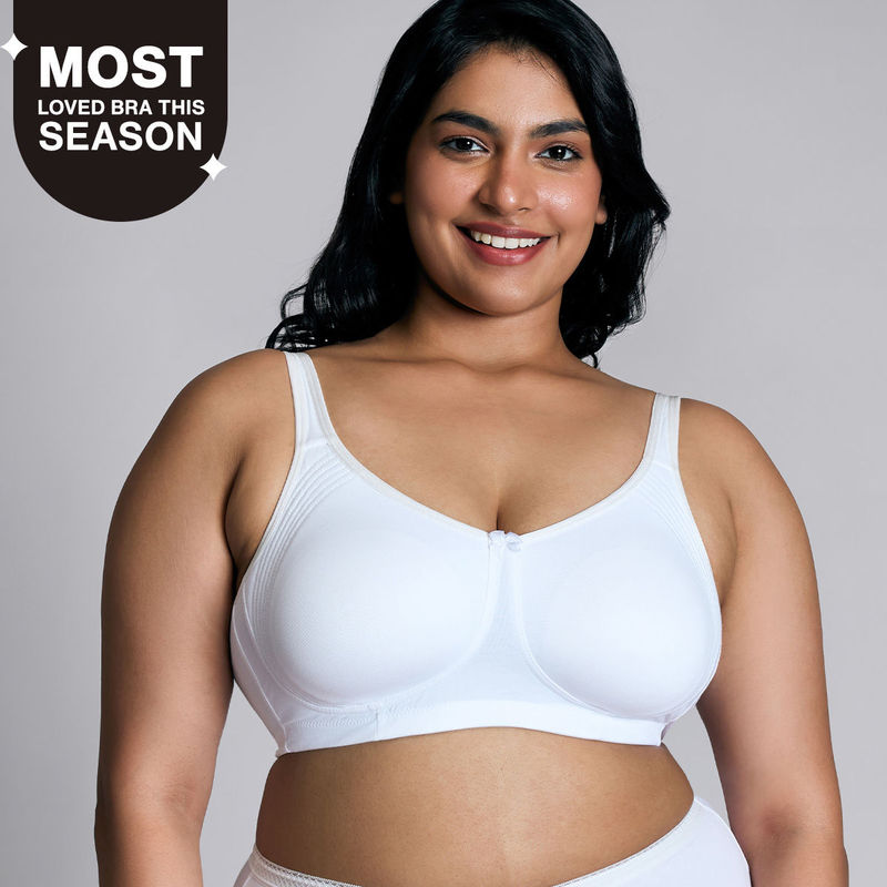 Nykd By Nykaa Encircled with love Cotton Shape & Support Non Padded Non Wired NYB169 White (38D)
