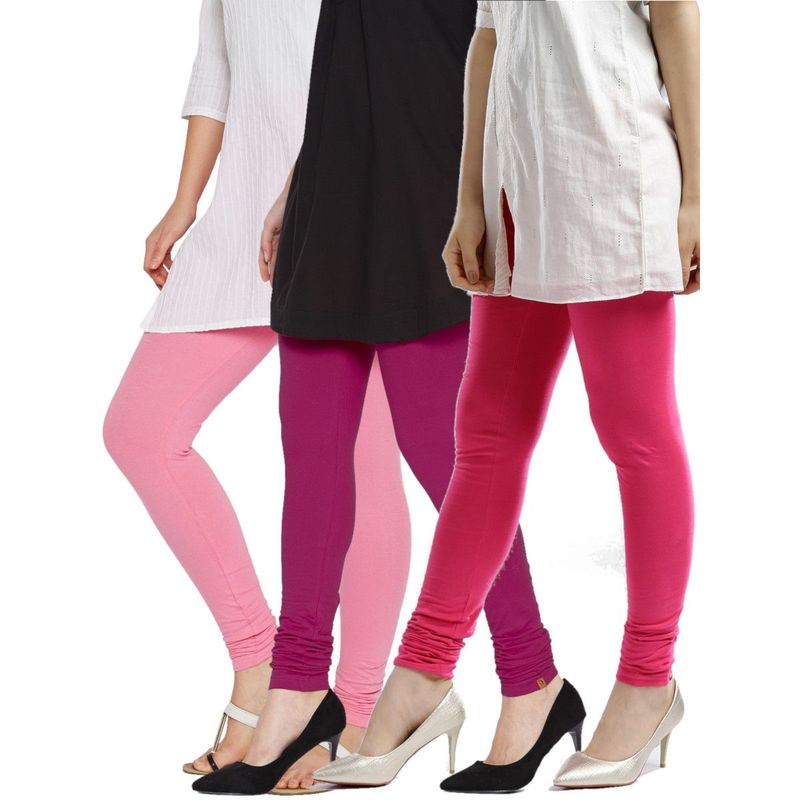 Churidar Donna In Cotone Lycra – Morbido, Elasticizzato, Colore Rani – Taglia Unica Adattabile