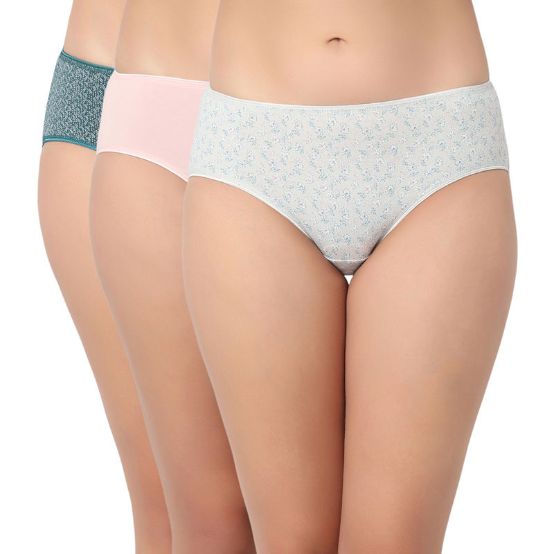 Juliet Cotton Hipster Premium Panties Full Coverage Stretchable (Pack of 3) (XL)
