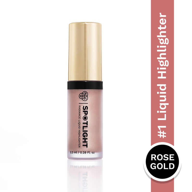 PAC Spotlight Radiance Liquid Highlighter Rose Gold - Lightweight, Longlasting Natural Luminous Glow