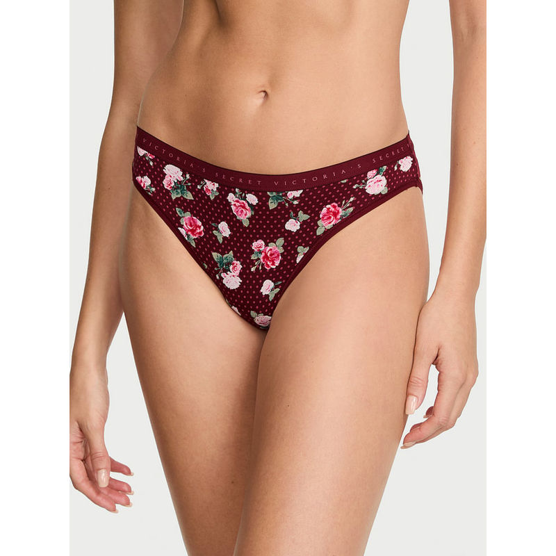 Victoria's Secret Burgundy Stretch Cotton Bikini Panty (S)