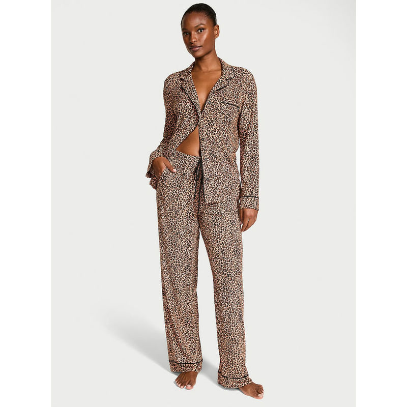 Victoria's Secret Beige Modal Soft Long Shirt & Pyjama (M)