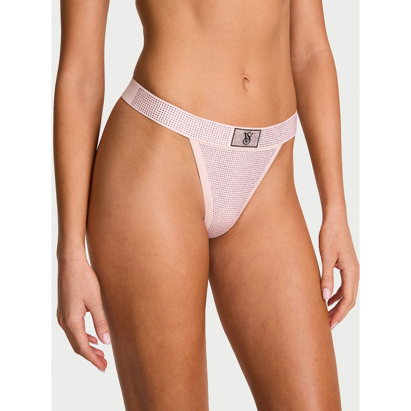 Victoria's Secret Pink Cotton Shine Cotton V-String Panty (XS)