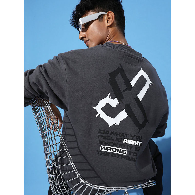 Difference of Opinion Grey Oversized Sweatshirt (2XL)