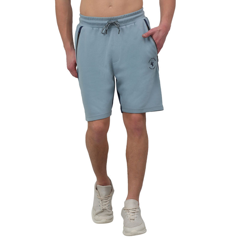 Cantabil Men Sky Blue Casual Shorts (M)