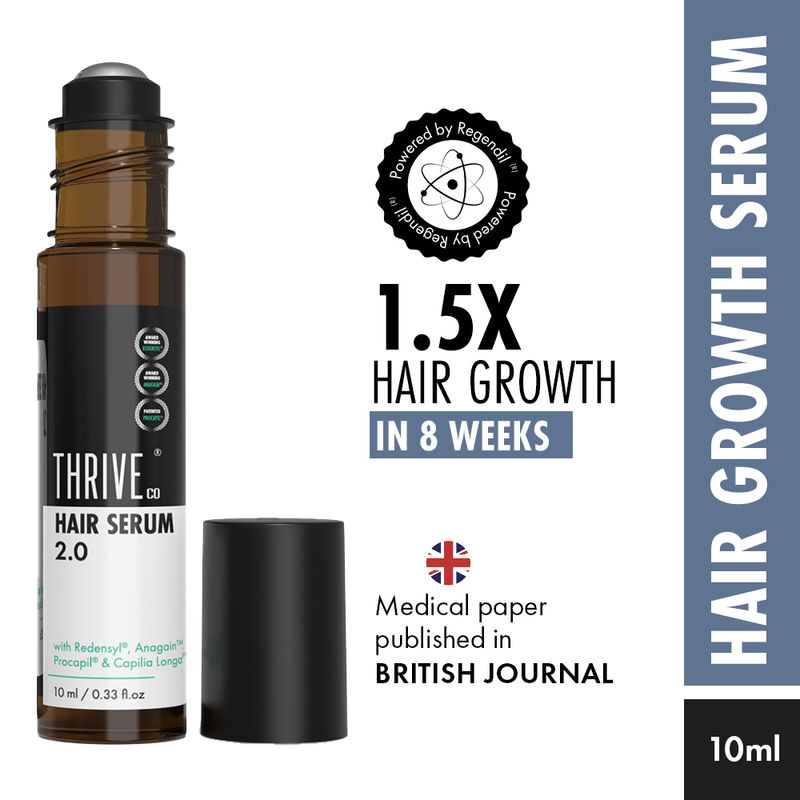 ThriveCo Hair Growth Serum Roll On 2.0 With Redensyl, Rosemary, Procapil, AnaGain & Hyaluronic Acid
