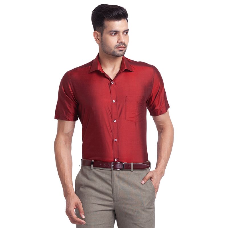 Park Avenue Dark Maroon Shirt (42)