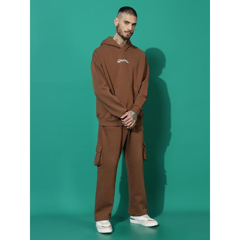 Griffel Vaguely Oversized Coffee Hoodie Tracksuit (Set of 2) (S)
