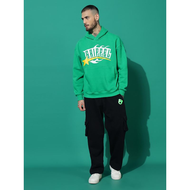 Griffel Star Oversized Green Hoodie Tracksuit (Set of 2) (S)