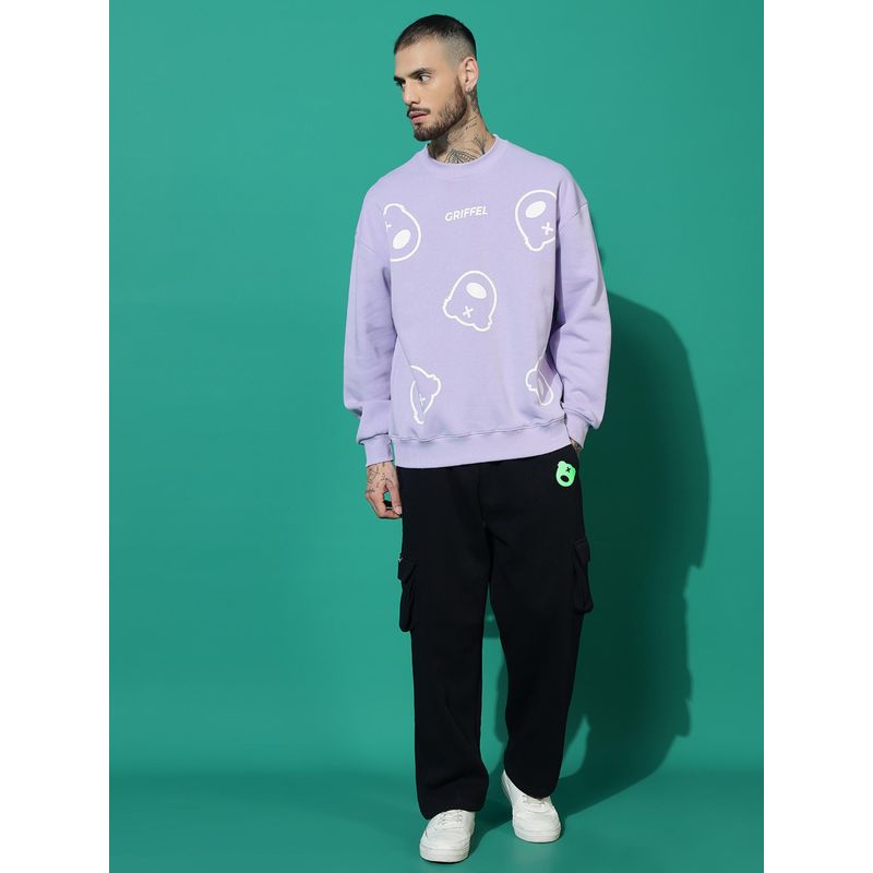 Griffel All Over Teddy Oversized Lavender Tracksuit (Set of 2) (S)