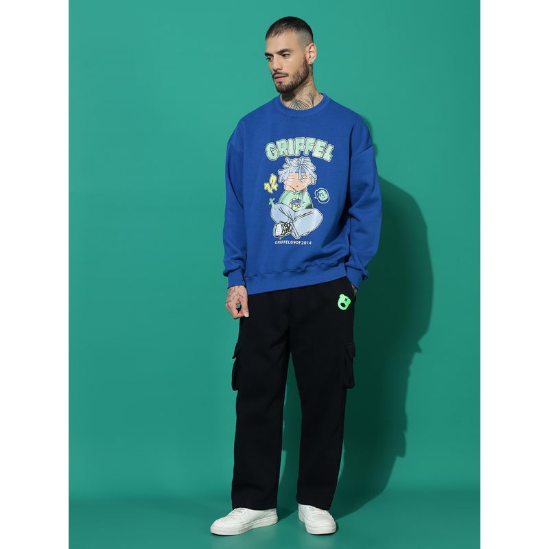 Griffel Anime Boy Oversized Royal Tracksuit (Set of 2) (S)