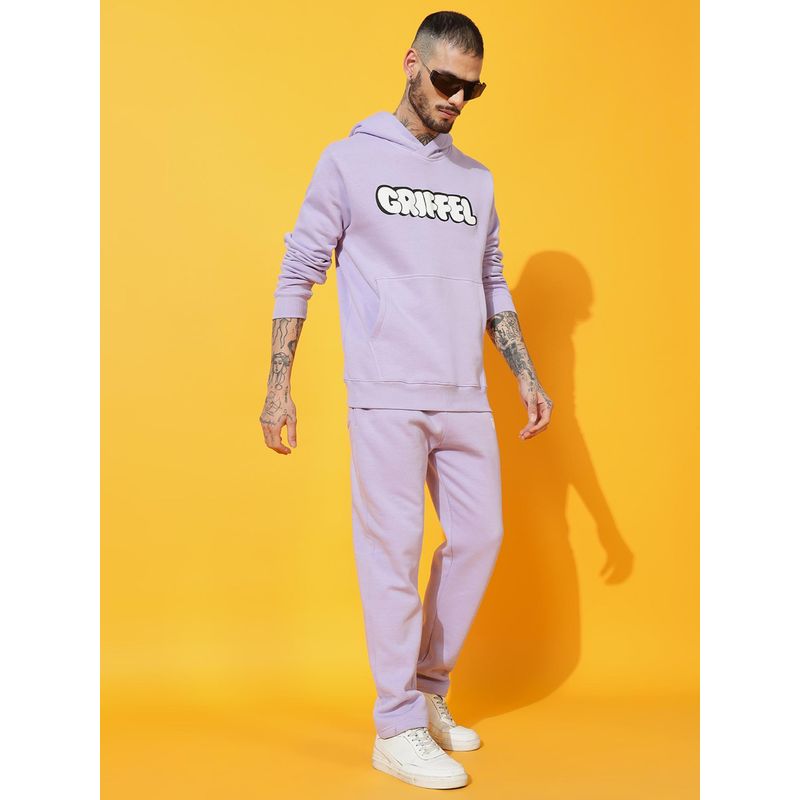 Griffel Bubble Logo Regular Fit Lavender Hoodie Tracksuit (Set of 2) (XL)