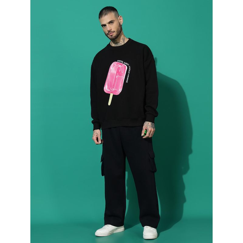 Griffel Sweet Paradise Oversized Black Tracksuit (Set of 2) (S)