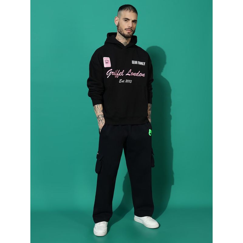 Griffel 1993 Oversized Black Hoodie Tracksuit (Set of 2) (S)