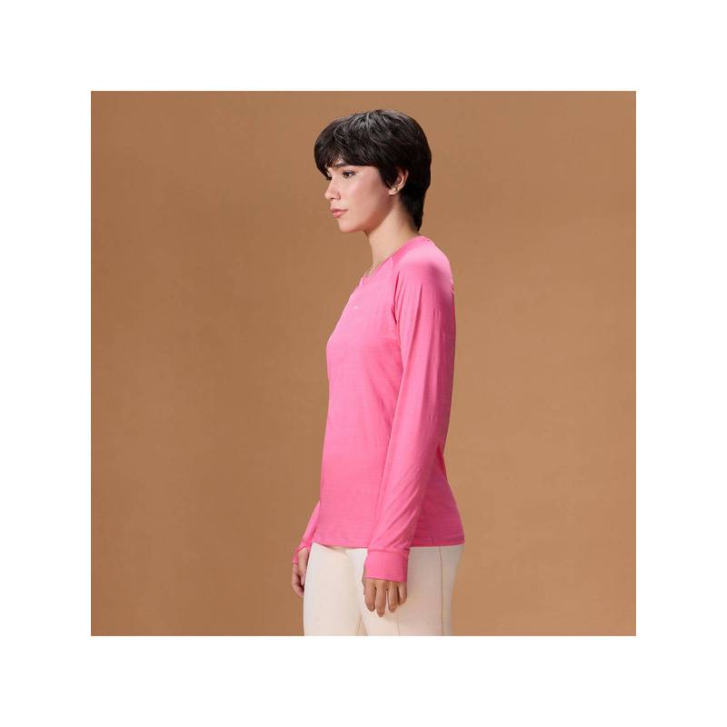 Kica Regular Fit Basic Full Sleeve T-Shirt With A Round Neck KIC030-Pink (XS)