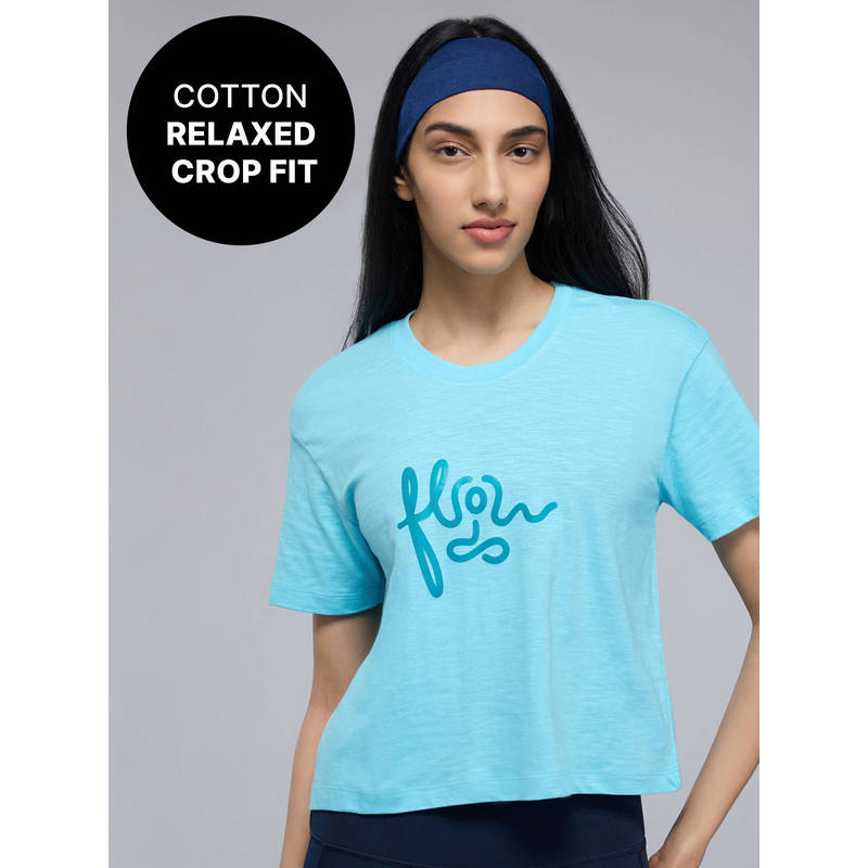 Kica 100% Cotton Breathable Crop Top for Yoga, Pilates & Everyday Wear KIC039 Green (XS)